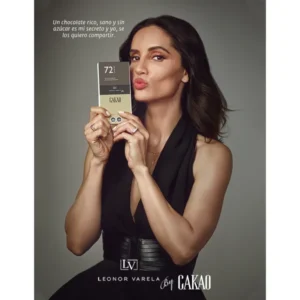 Chocolate Leonor Varela 72% cacao sin azúcar