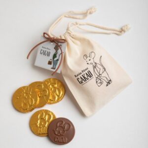 Bolsa de monedas de chocolate Ratón Pérez