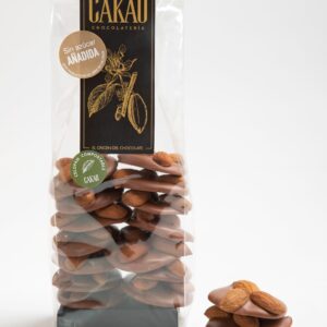 Monedas sin azúcar de chocolate de leche con almendras